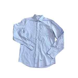 J. Hilburn Men’s Size M Button Down Long Sleeve Shirt Ligth Blue Cotton